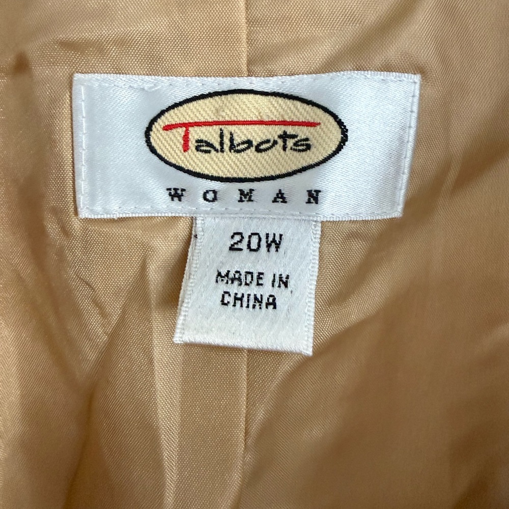 NEW Talbots Beige Jacket - Picture 2 of 3